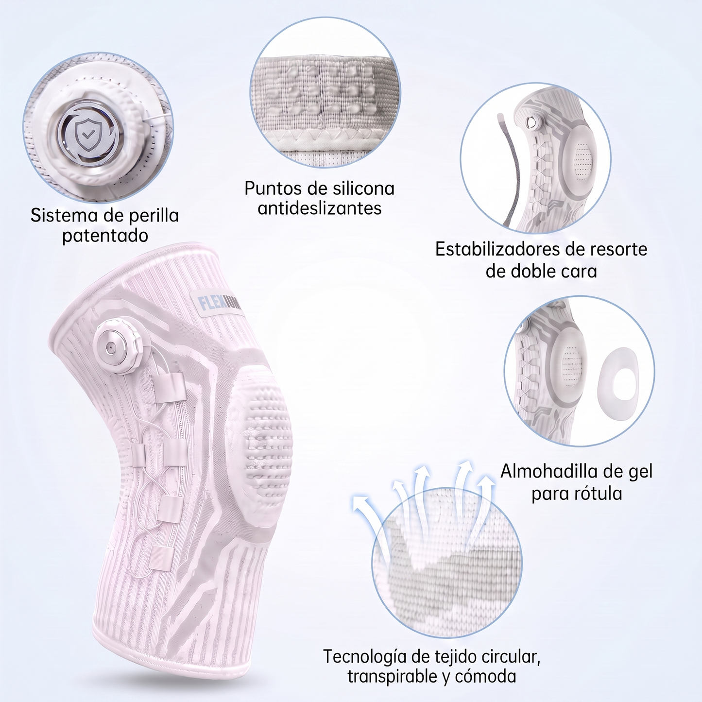 FLEXIUM ® - Rodillera Ajustable de Compresión
